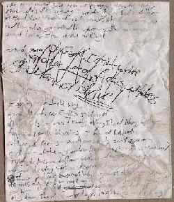 (Manuscript page from so-called original document)